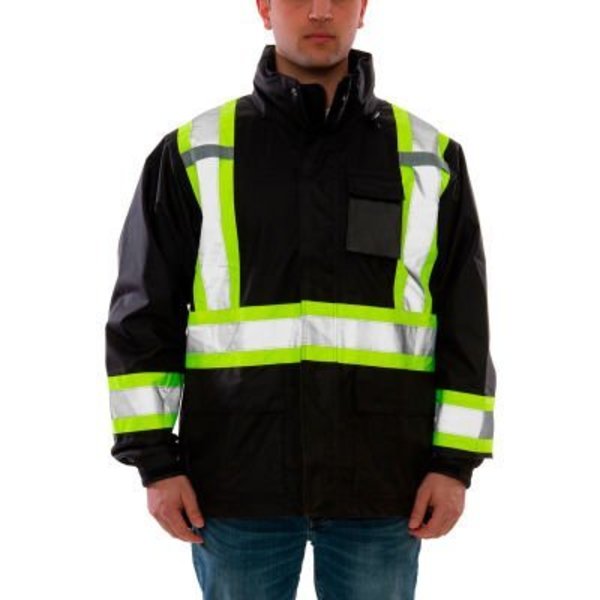 Tingley Rubber Tingley® Icon„¢ Jacket, Black with Fluorescent Yellow/Green Tape, L J24123C.LG